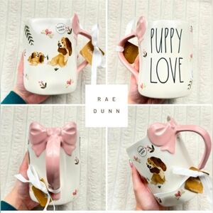 Disney Lady and the Tramp Mug with Pink Bow Handle Puppy Love